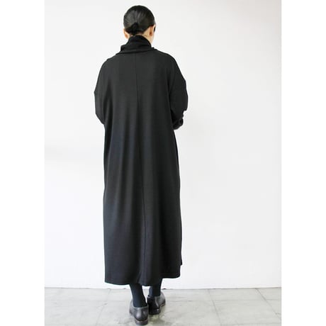 **再入荷** Linenya リネンヤ ハイネックワンピース　#ブラック　【送料無料】