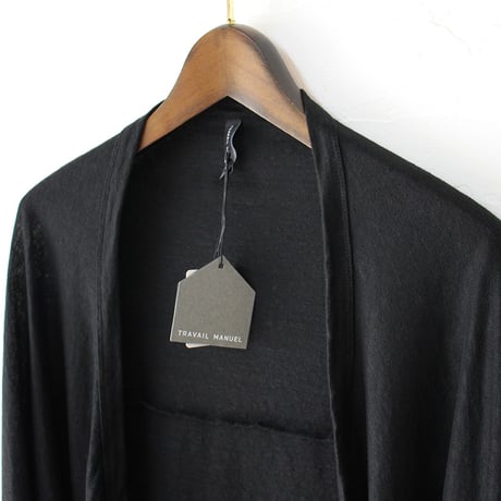 **またまた再入荷** TRAVAIL MANUEL トラバイユマニュアル　リネン天竺ボレロカーディガン　#ブラック、杢グレー、レッド、イエロー　【送料無料】