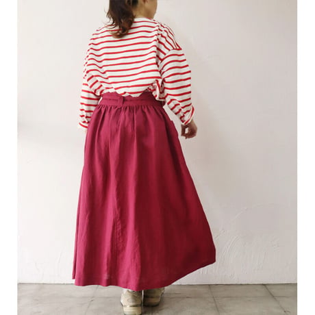 amne アンヌ　BORDER gride basque #レッド、ブラック　【送料無料】