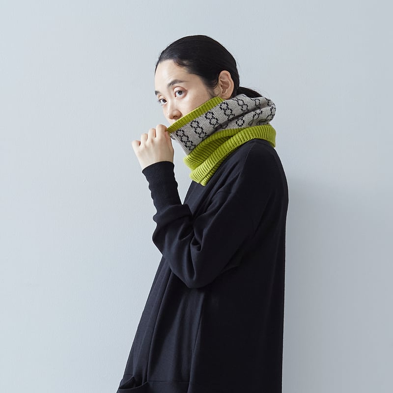 【新品】atelier naruse アトリエナルセ　ニットカウル　マフラー 再入荷** atelier naruse アトリエナルセ ウールニットカウル wool ～