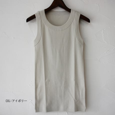 **2025s/s分到着** homspun ホームスパン　40/1度詰めフライスタンクトップ