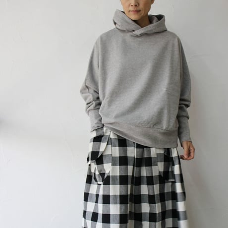 **またまた再入荷** Linenya リネンヤ　コットンスウェットドルマンパーカー　#TOPグレー