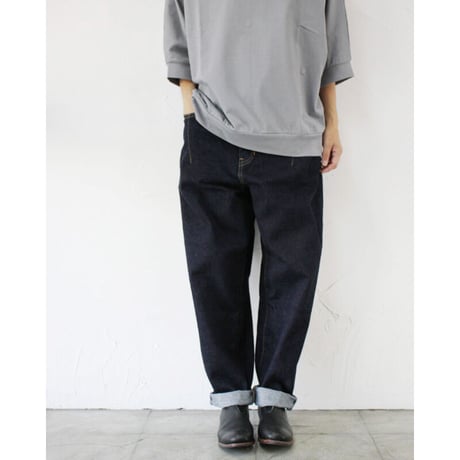 sasanqua by trees サザンカバイツリーズ　high rise loose taperd denim　ハイライズルーズテーパードデニム  #ivory , one wash