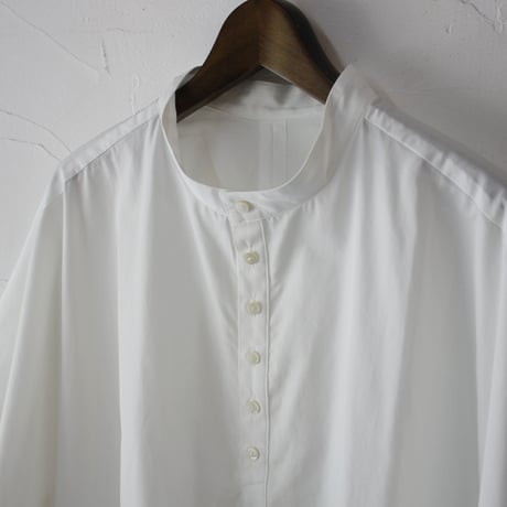**またまた再入荷** LinenYa リネンヤ　ギザコットンｘスーピマコットンヘンリーネックブラウス