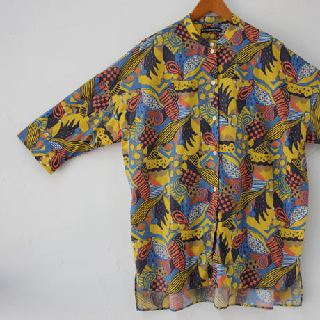 Tigre Brocante ティグルブロカンテ　ラジャスターンバックタックロングシャツ　＃イエロー　【送料無料】