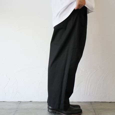 TRAVAIL MANUEL トラバイユマニュアル　コットントロピカルバームパンツ　#ブラック
