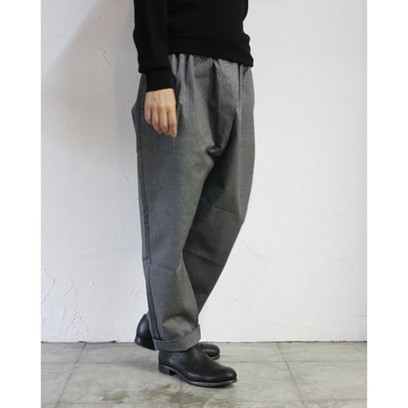 **ライトブラウン再入荷**TRAVAIL MANUEL トラバイユマニュアル　グレンチェックノームパンツ　♯グレー、ライトブラウン　【送料無料】