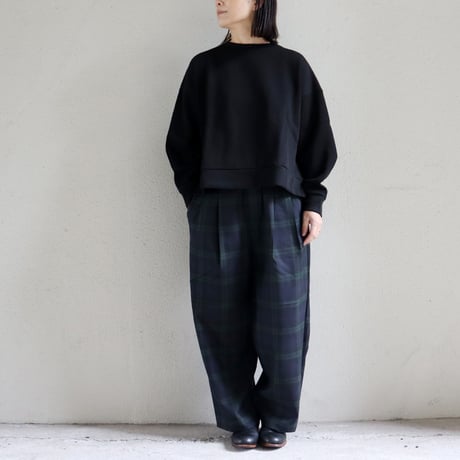 TRAVAIL MANUEL トラバイユマニュアル　ウールトロチェック2タックトラウザーズ　#ブラックウォッチ
