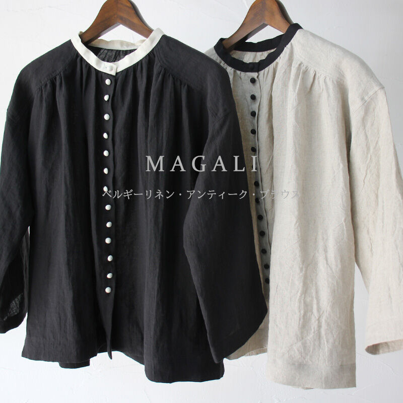 MAGALI マガリ ベルギーリネンアンティークブラウス(23SS) - luknova.com