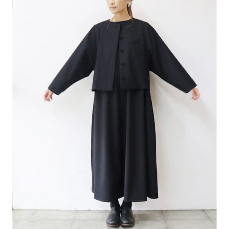 **再入荷** Linenya リネンヤ　ウールジャケット　#ブラック　【送料無料】