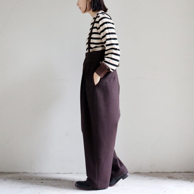 SUSURI ススリ ムースパンツ #brown,navy 【送料無料】 | sukima-スキマ