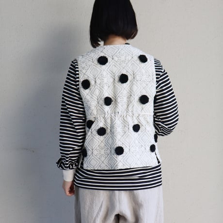 ASEEDONCLOUD アシードンクラウド blooming cloth garden instrumentalist vest #off white