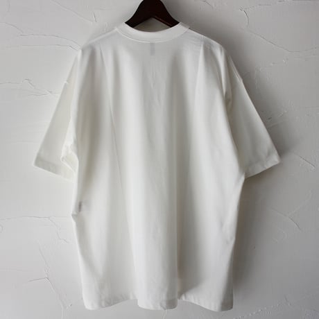 TRAVAIL MANUEL トラバイユマニュアル　ミディ天竺BIGスリットTシャツ　 #ホワイト、ブラック