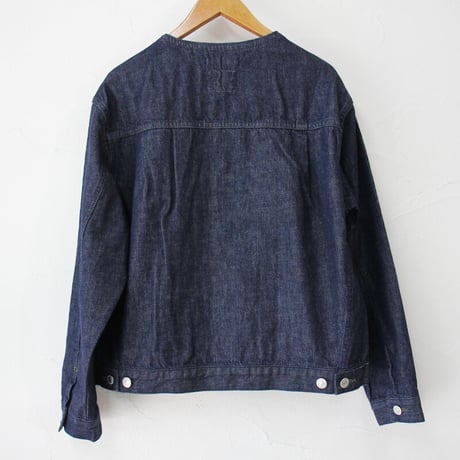 **再入荷** atelier naruse アトリエナルセ cotton denim no collar jacket コットンデニム ノーカラージャケット #インディゴ、生成り