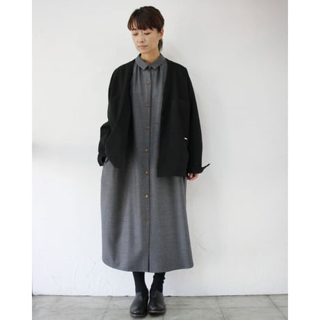 amne アンヌ　DRAPEY cardigan #チャコール、ブラック　【送料無料】