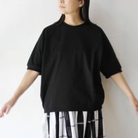 TRAVAIL MANUEL トラバイユマニュアル　ミディ天竺カービープルオーバー　#ホワイト、ブラック、ブルー　【送料無料】