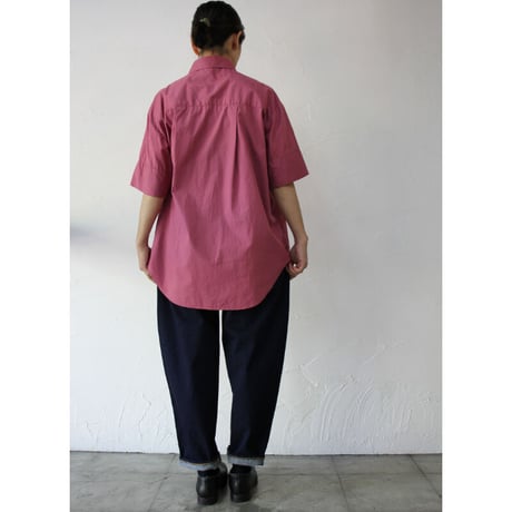 **再入荷** CAERULA カエルラ　cotton broad trase shirts #ネイビーストライプ、サックス、ピンク、ホワイト