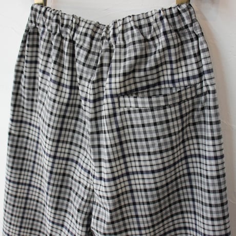 TRAVAIL MANUEL トラバイユマニュアル　レトロチェックポーラパンツ　#グレーチェック