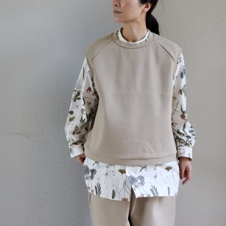 ARTE POVERA アルテポーヴェラ　ポンチ裏起毛ベスト　#ベージュ
