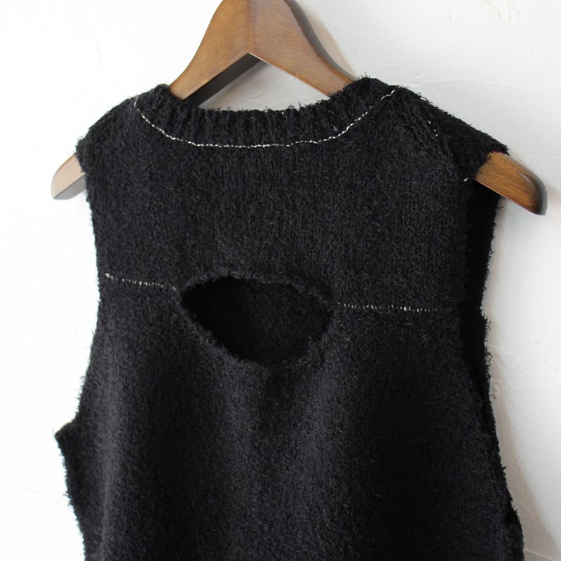 homspun - 24SS ホームスパン homspun コットンリネン モールベスト セージ綿麻 homspun ホームスパン コットンリネンモールベスト #ホワイト