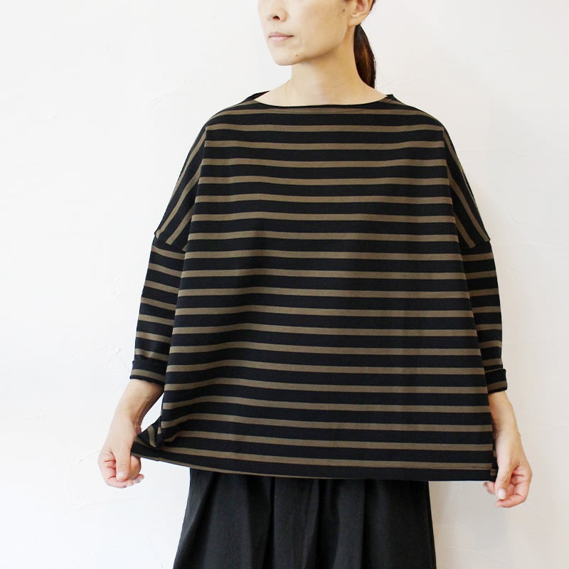 またまたまた再入荷** LinenYa リネンヤ デラヴェボーダー長袖Tシャツ