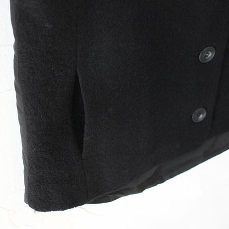 **再入荷**maomade マオメイド　圧縮ウール×タフタ中綿キルトベスト　#キナリ、ブラック