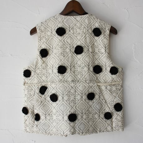 ASEEDONCLOUD アシードンクラウド blooming cloth garden instrumentalist vest #off white