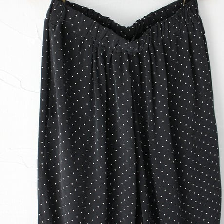 TRAVAIL MANUEL トラバイユマニュアル　キュプラドットガセットパンツ　#ネイビーブラック