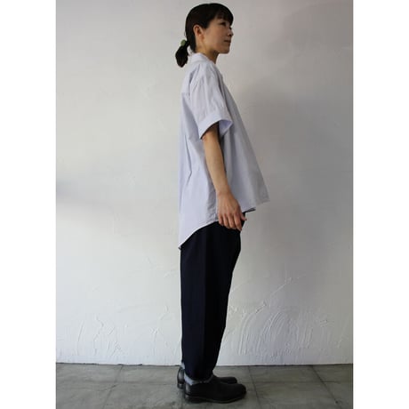 **再入荷** CAERULA カエルラ　cotton broad trase shirts #ネイビーストライプ、サックス、ピンク、ホワイト