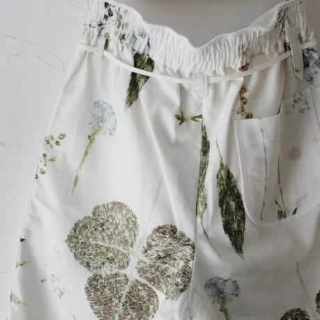 ASEEDONCLOUD アシードンクラウド plant memories print shokuonshitsu short trousers