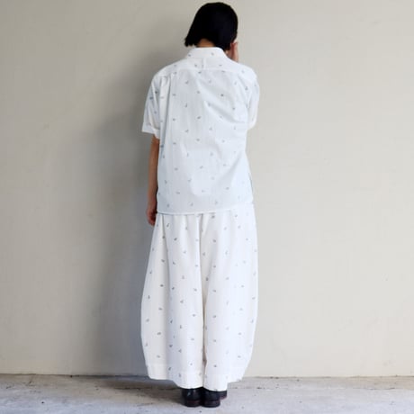 ASEEDONCLOUD アシードンクラウド companion dog print shokuonshitsu workshirts #off white