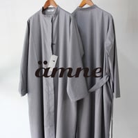 amne アンヌ　GABARDINE dress coat ギャバジンドレスコート　#グレー　【送料無料】