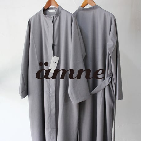 amne アンヌ　GABARDINE dress coat ギャバジンドレスコート　#グレー　【送料無料】