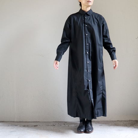CAERULA PER LIGHTS カエルラ　タイプライターバックフレアワンピース　#ブルー、ブラック
