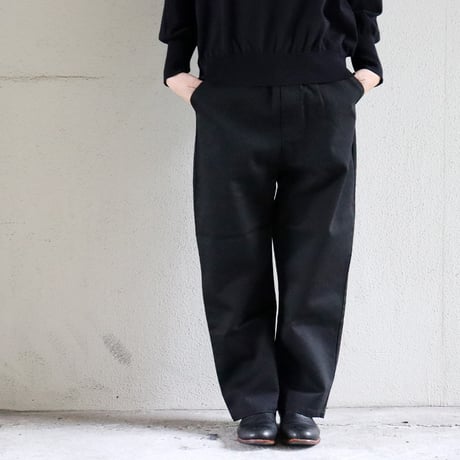 TRAVAIL MANUEL トラバイユマニュアル ヴィンテージピケユニティパンツ　#オフ白、ブラック