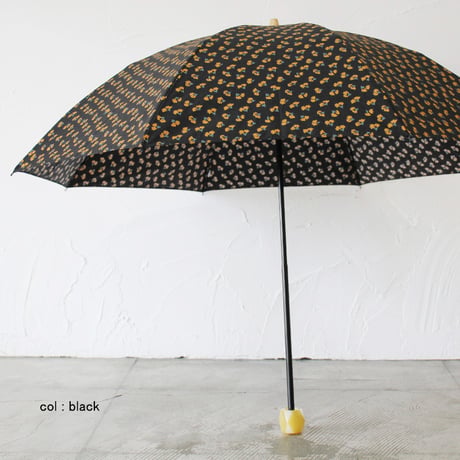 **再入荷**homspun ホームスパン　ダンプ小花プリント晴雨兼用折り畳み傘　#スミクロ、ブルー、ブラック
