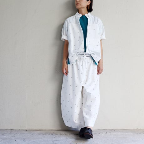 ASEEDONCLOUD アシードンクラウド companion dog print shokuonshitsu workshirts #off white