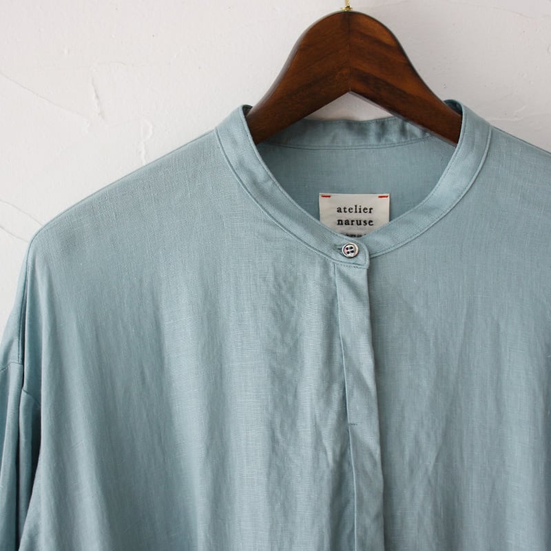 再入荷**atelier naruse アトリエナルセ リネンシャツギャザー  