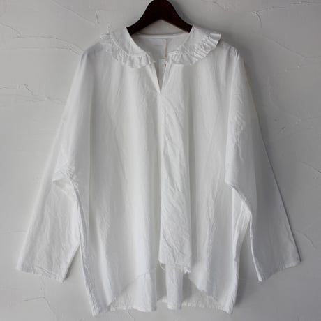 **再入荷** homspun ホームスパン　バルキーシーチングフリルプルオーバーブラウス　【送料無料】