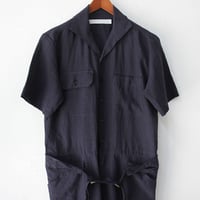 ASEEDONCLOUD アシードンクラウド　Mitsuyakusou Linen Crafter jumpsuit　#navy 　【送料無料】