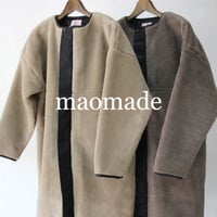 maomade マオメイド　ベアーボアロング丈コート　#グレージュ、モカ