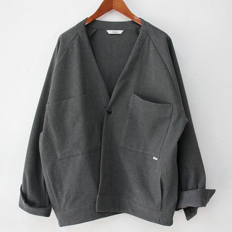 amne アンヌ　DRAPEY cardigan #チャコール、ブラック　【送料無料】