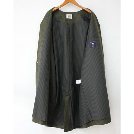 atelier naruse アトリエナルセ　MOON ENGLAND tweed cocoon coat  ツィードコクーンコート  #カーキグリーン　【送料無料】