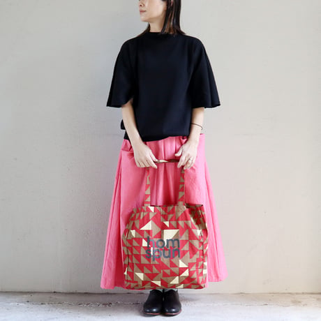 **またまた再々入荷** Linenya リネンヤ as it is.　コットンフレアースリーブニット　#ネイビー、ブラック、ライトブルー