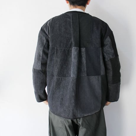 FUNSET OF ART ファンセットオブアート　ブラックパッチワークライナーブルゾン　#ブラック　【送料無料】