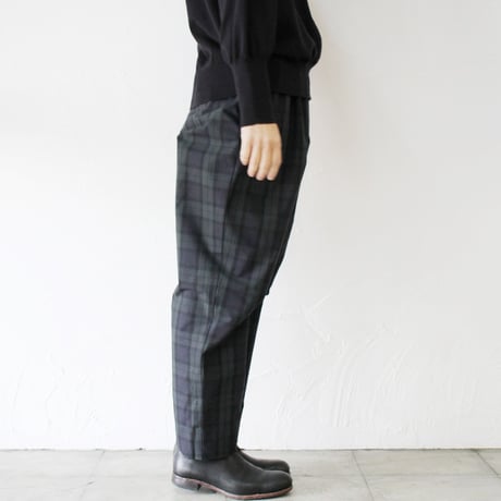 TRAVAIL MANUEL トラバイユマニュアル　T/Cチェックノームパンツ　#ブラックウォッチ