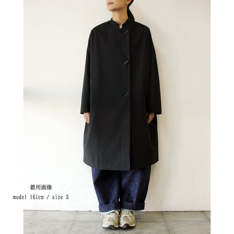 TRAVAIL MANUEL トラバイユマニュアル　スプリットツイルマオコート　#ブラック　【送料無料】