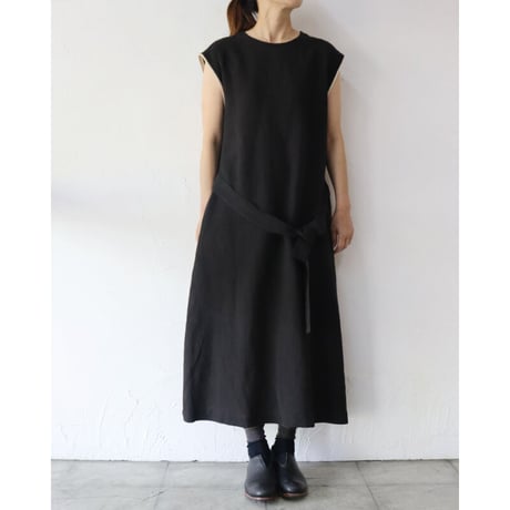 atelier naruse　アトリエナルセ　リネンノースリーブワンピース＋リブ　【送料無料】