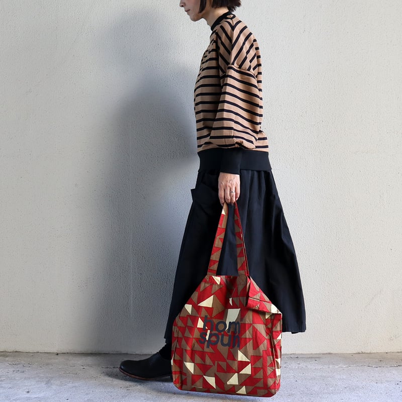 MAGALI マガリ ハイゲージコットンバスクボーダーカットソー #モカ