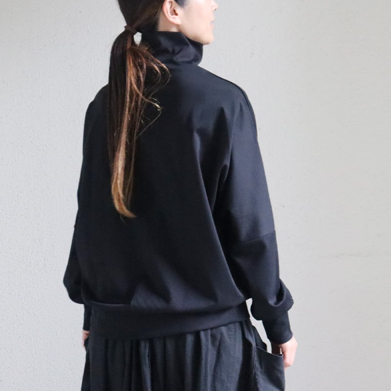 MAGALI マガリ　ハイゲージコットン・タートルカットソー ハイゲージコットン・タートルカットソー／ブラック | MAGALI